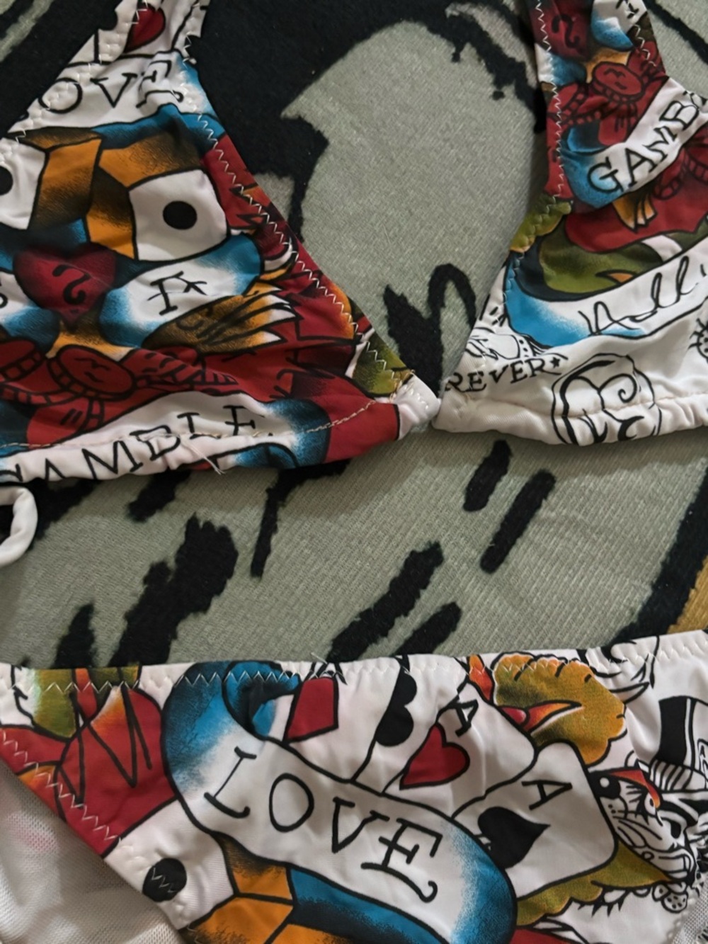 Ed Hardy Multicolor String Bikini Set - Picture 2 of 3